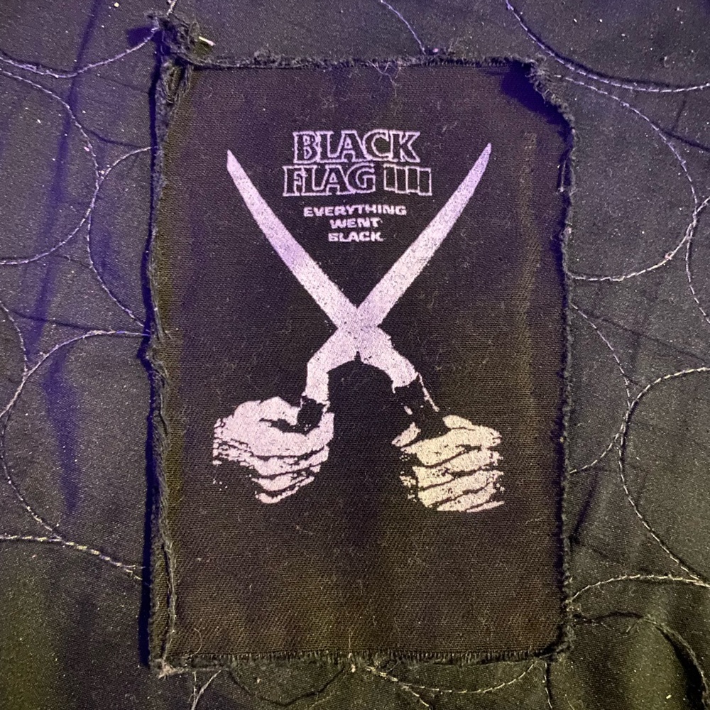 Black Flag cloth band patch